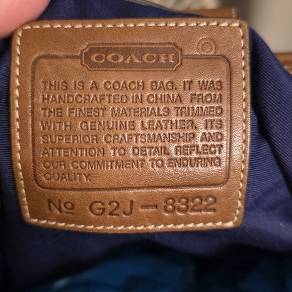 Coach Vintage Plaid Wool Purple Tote - Picture 3 of 7